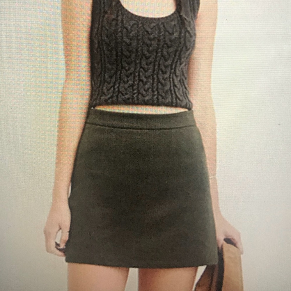 Zippered Grey Skater Dress